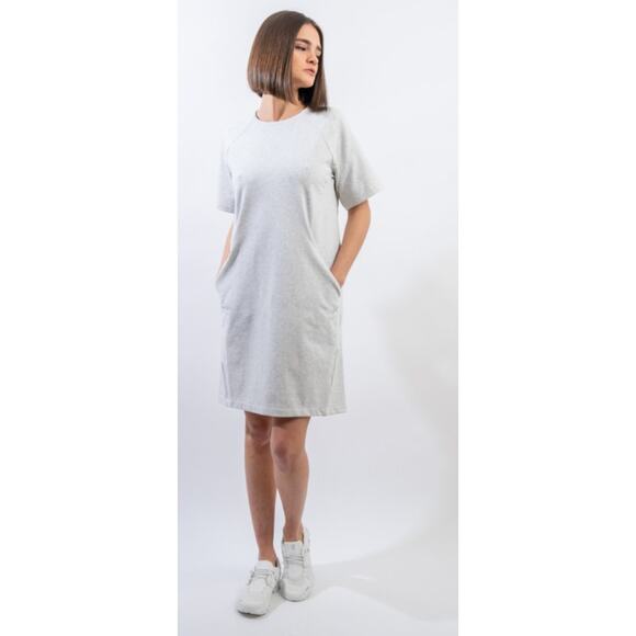 Arc'teryx XS Women's Light Gray Momenta Wide Neck Pockets Shift Dress - Picture 2 of 5